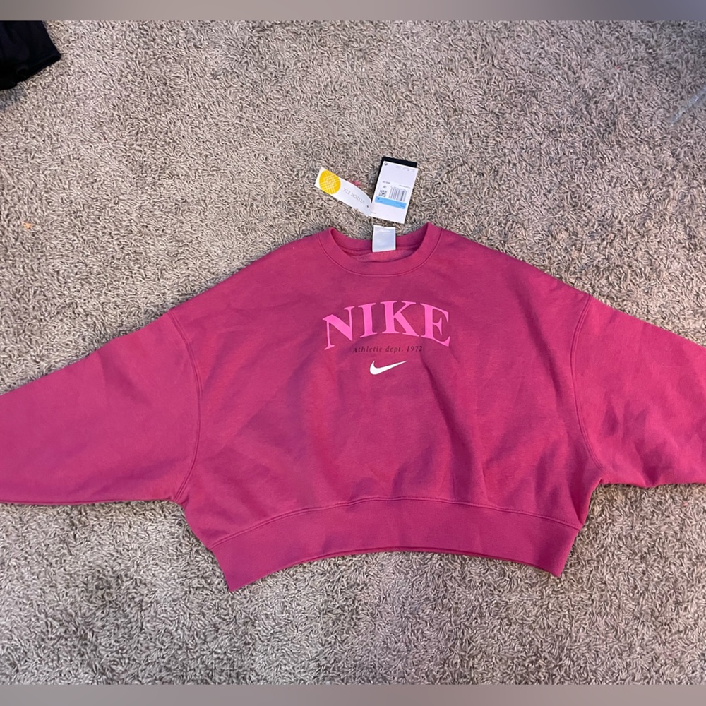 Nike Sweatshirt, (semi-cropped), Magenta and Pink - Picture 6 of 8